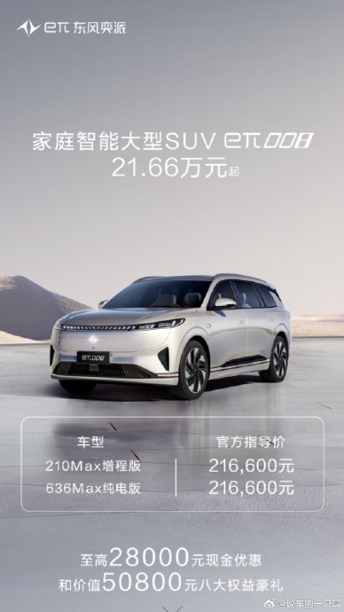 东风奕派eπ008纯电版实际续航多少？