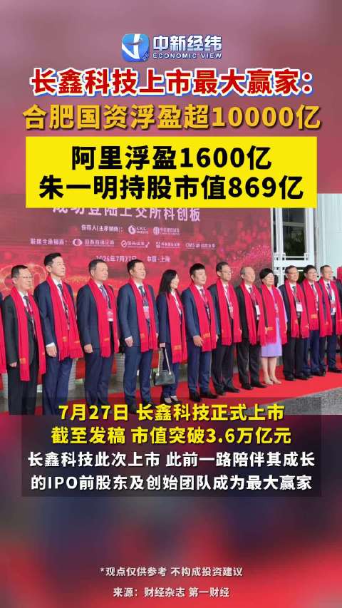银行天团押注长鑫浮赢超1200亿阿里押注长鑫76亿搏出近1700亿