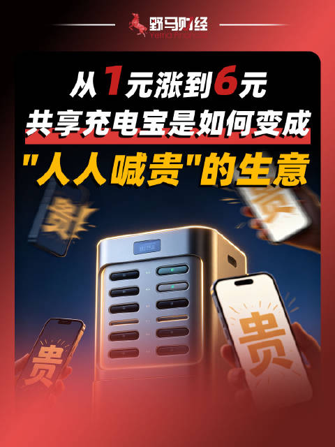 从1元涨到6元，共享充电宝是如何变成“人人喊贵”的生意 财经