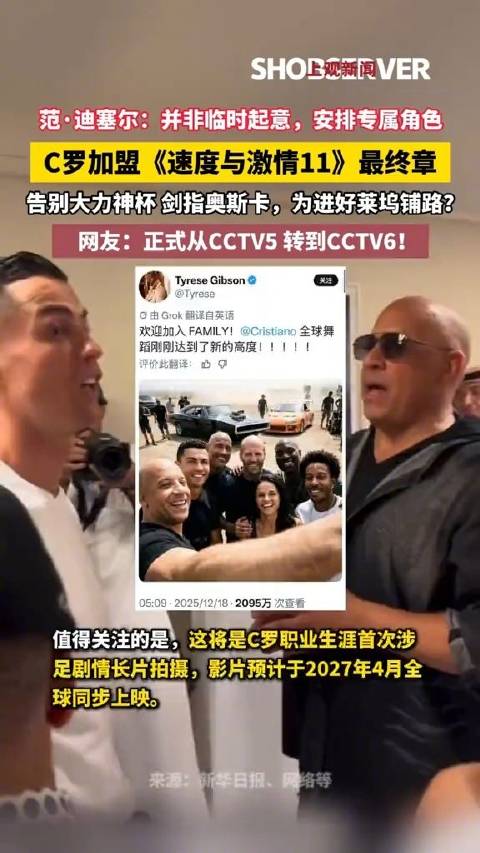 C罗跨界进军好莱坞