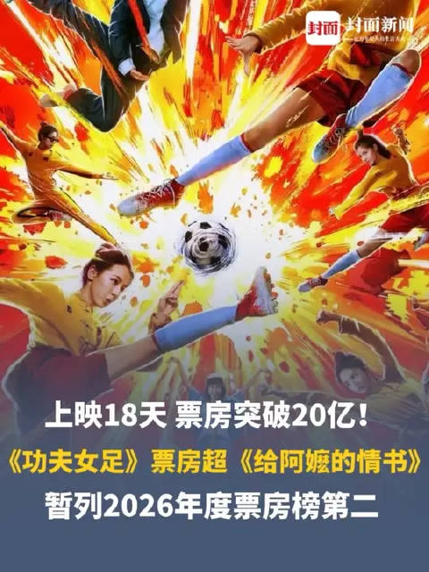 功夫女足回应票房20亿：欢笑与热血齐飞，感恩每一位观众与我们并肩同行