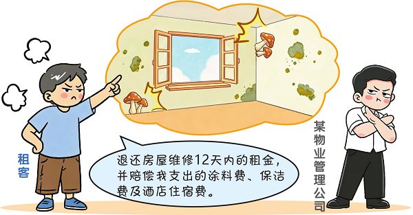 租来的房子墙面霉菌丛生,维修费用谁担?