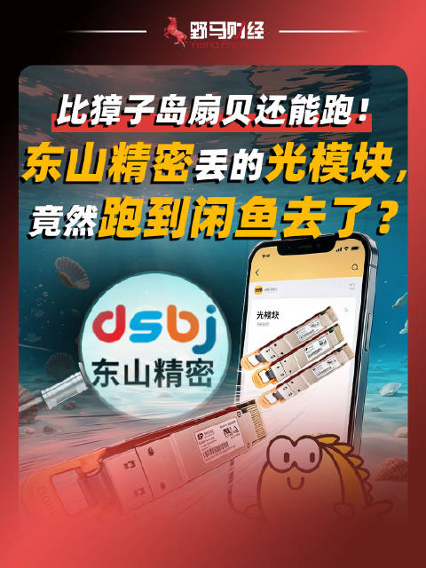 比獐子岛扇贝还能跑！东山精密丢的光模块，竟然跑到闲鱼去了？光模块财经