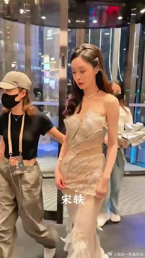 宋轶一袭抹胸长裙，优雅时尚，又美又仙！