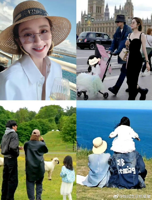 唐艺昕晒6岁女儿南法度假照，张若昀夫妇坚持不露正脸