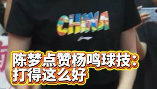 陈梦杨鸣切磋球技！陈梦：他打得很好！ ps：结尾有彩蛋！