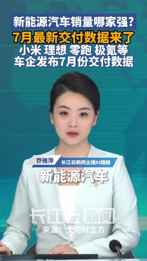 车企披露7月份销量数据