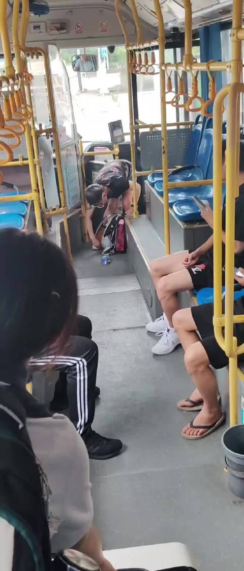 公交车上老人与狗主人因带狗起争执