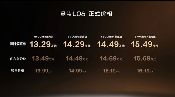 深蓝l06网约车版价格