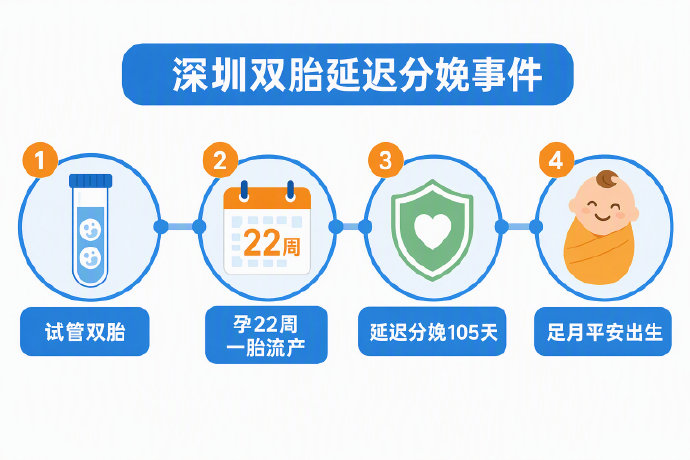双胞胎失去一个后,另一个延迟105天足月出生 双胞胎失去一个后,另一个延迟105天足月出生