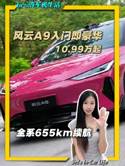 10.99万起全系标配655km续航，风云A9用5项独有4项领先，让入门即是豪华