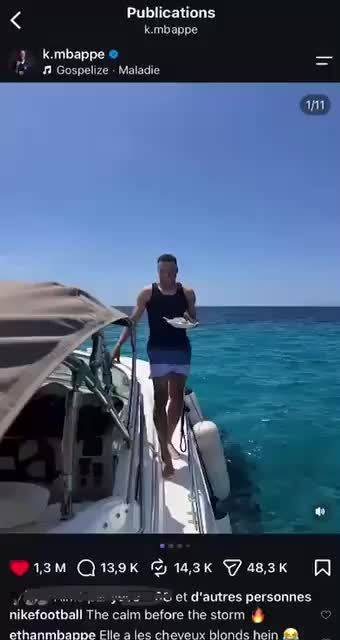 姆巴佩IG story配乐Maladie歌词赞美金发宝贝