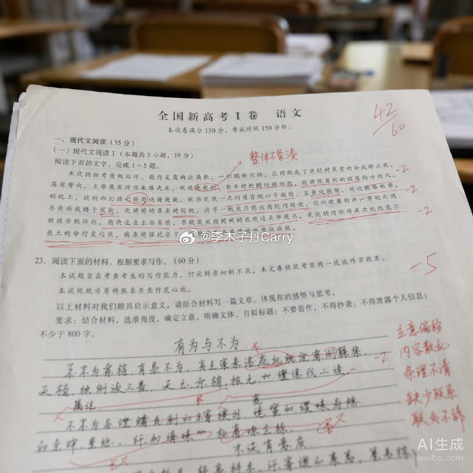 高考语文148分引热议:天才人设背后的细节悬浮感