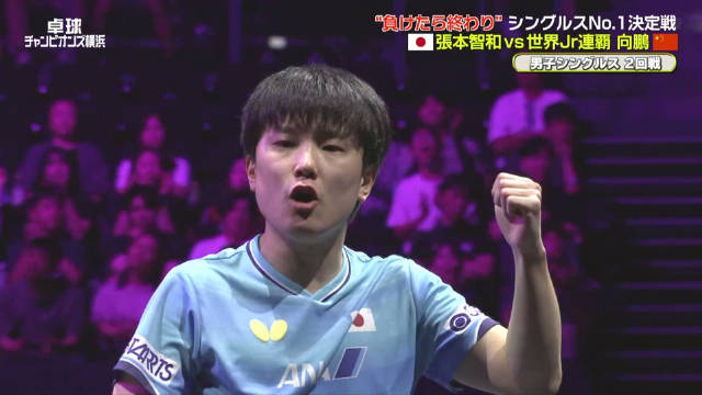 张本智和 vs Xiang Peng WTT冠军赛横滨站 R16 20260806 テレ東 解说：水谷隼