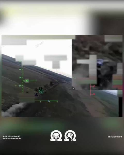 顿涅茨克乌军第五特战中心击中俄军两辆装甲车和物资卡车
