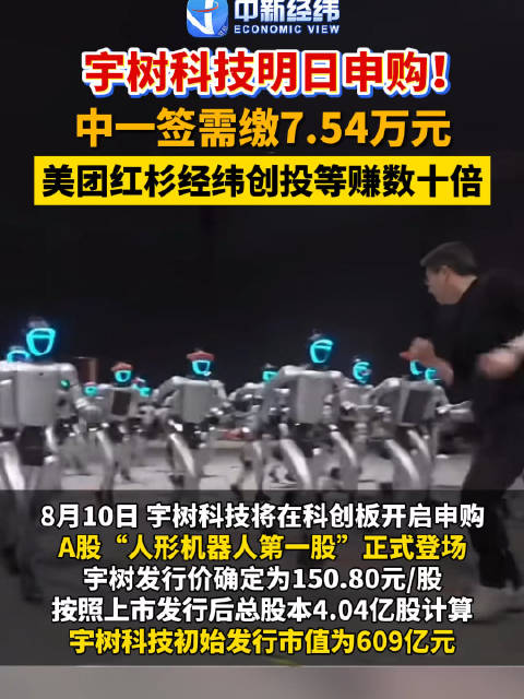 宇树科技中一签或赚20万