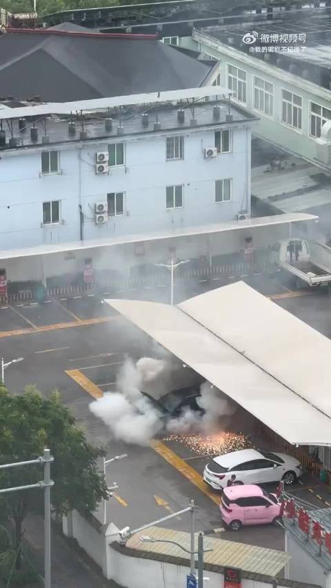 看着没充电， 这个电池最后应该是没烧起来，因为烧起来了根本灭不了火
