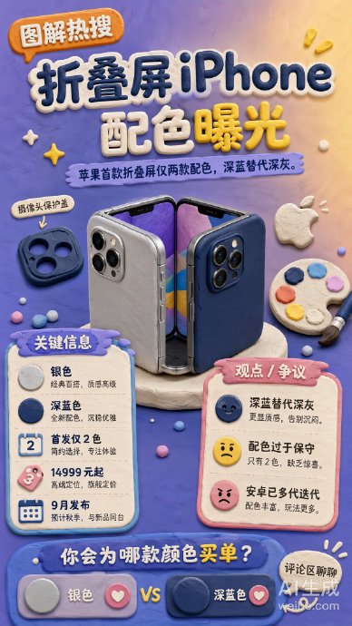 折叠屏iPhone后续会增加新配色吗? 折叠屏iPhone后续会增加新配色吗?