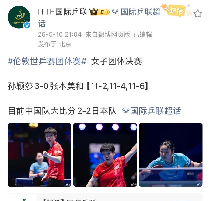 孙颖莎和王曼昱对张本美和的战绩如何? 孙颖莎和王曼昱对张本美和的战绩如何?