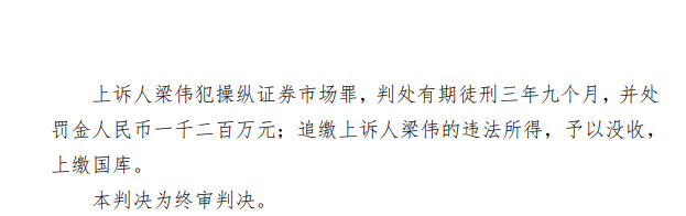 300220，实控人犯操纵证券市场罪，获刑3年9个月，罚金1200万元！