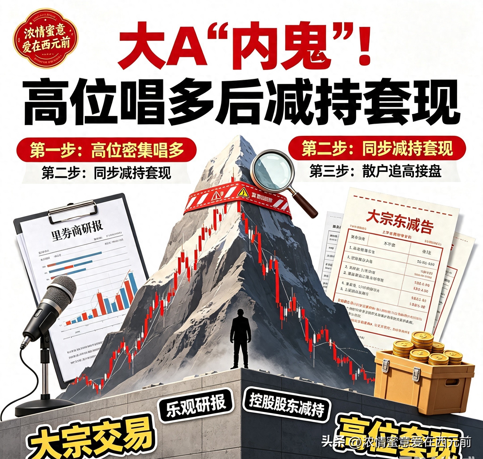 大A "内鬼"! 券商与上市公司勾连的杰作！第一步，积极唱多诱导散户