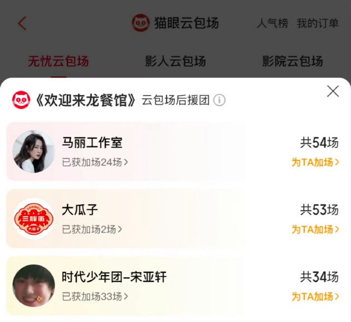 现发团集体包场130余场力挺沈腾新片