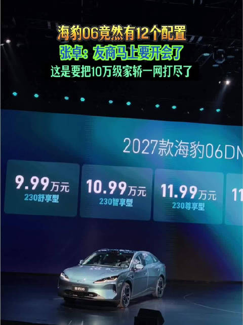 张卓：2027款海豹06，让友商马上就要开会了！