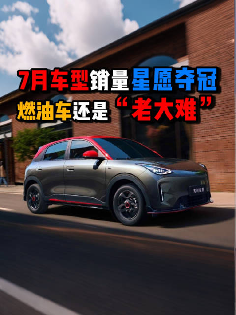 7月车型销量前十燃油车仅一款，前二十数量增加
