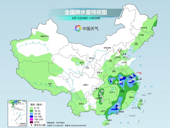 江淮江南华南多分散性强降雨 中东部暑热缓解 四川新疆高温持续