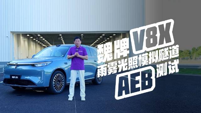 魏牌V8X暴雨天AEB测试成功，今晚7点30发布会