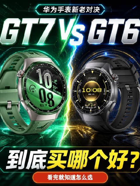 华为手表GT7和GT6怎么选？ 华为GT7Pro对比GT6Pro完整选购指南