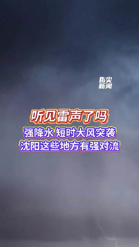 听见雷声了吗 强降水 短时大风突袭 沈阳（8月15日）这些地方有强对流