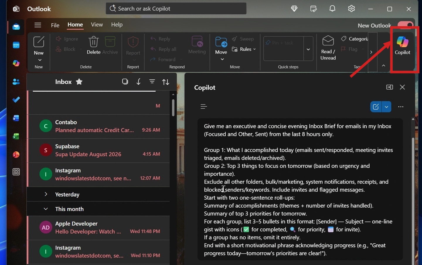 微软承认Win10/Win11经典版Outlook存在Copilot入口消失Bug