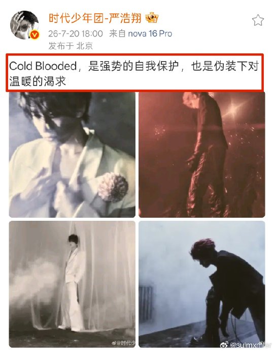 严浩翔新歌《Cold Blooded》为何采用双版本形式？