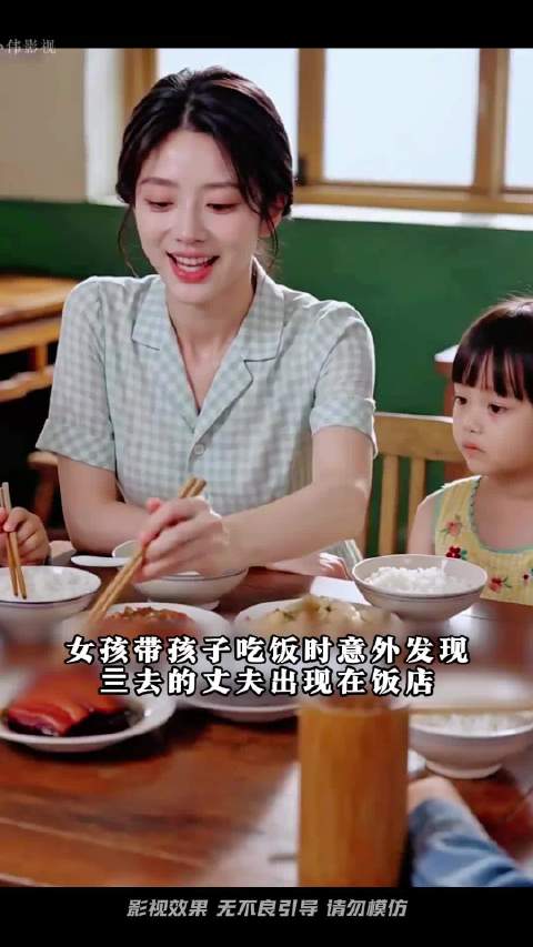 女孩带孩子吃饭时意外发现死去的丈夫出现在饭店