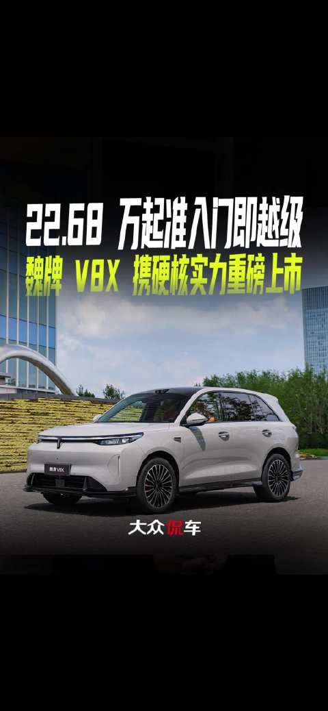 22.68 万起准入门即越级，魏牌 V8X 携硬核实力重磅上市极具诚意的8系旗舰
