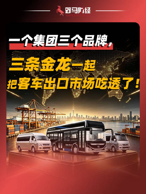 一个集团三个品牌，三条金龙一起把客车出口市场吃透了！客车#财经