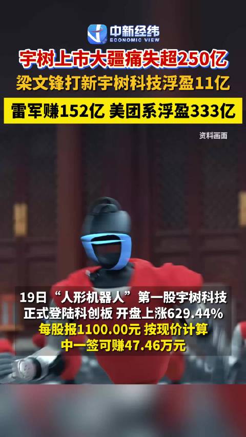 美团打新宇树猛赚333亿