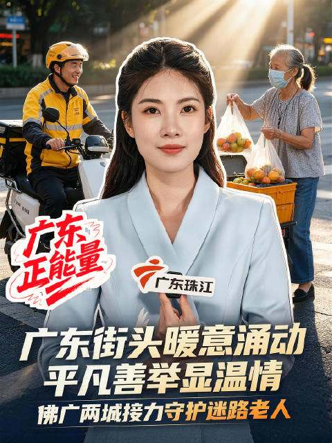 广东街头暖意涌动，平凡善举显温情，佛广两城接力守护迷路老人！