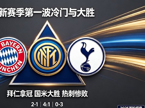 悲喜交加！拜仁夺德超杯，热刺0‑3惨败，国米4‑1大胜迎开门红