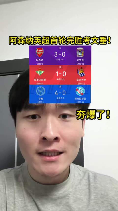 阿森纳英超首战告捷，马赛大胜斯特拉斯堡，表现非常强势