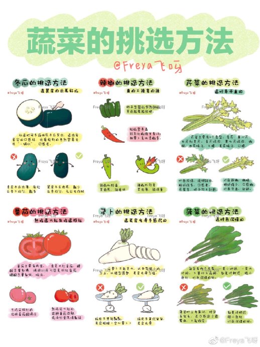 推荐一些买菜时挑选新鲜蔬菜的技巧