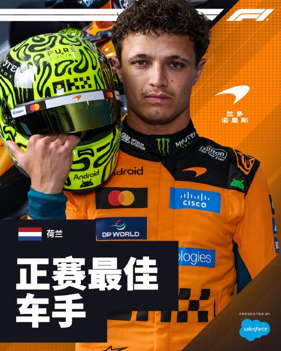 F1荷兰大奖赛诺里斯夺冠，维斯塔潘主场退赛