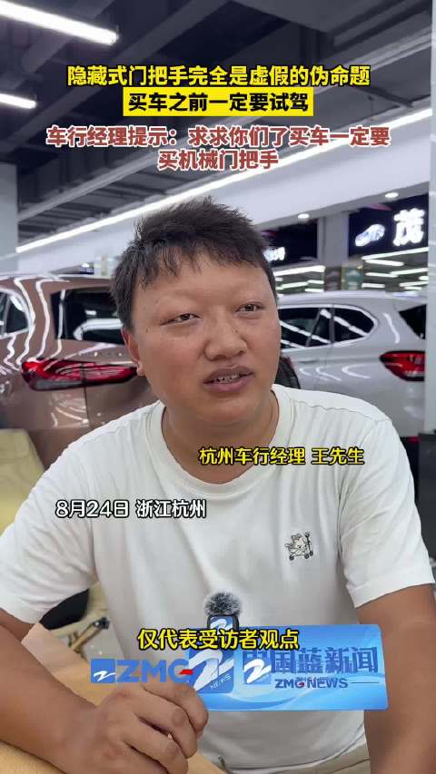 从业者吐槽PPT造车行家呼吁买车首选机械门把手