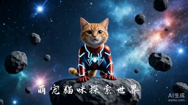 萌宠猫咪变身蜘蛛侠，探索宇宙世界，享受世外桃源的美好