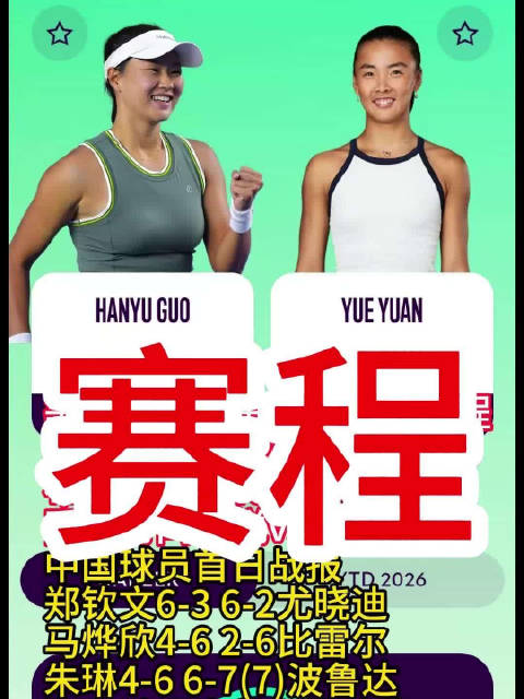 美网资格赛第二比赛日赛程 北京时间8月26日凌晨3:30 布云朝克特vs野口莉央…