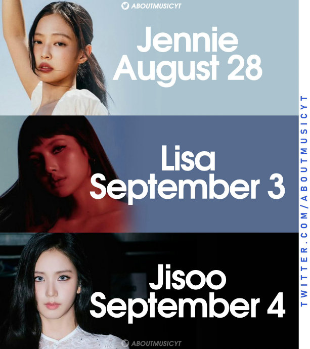 爆!BLACKPINK三人新歌时间表曝光,8月28日起连发 爆!BLACKPINK三人新歌时间表曝光,8月28日起连发