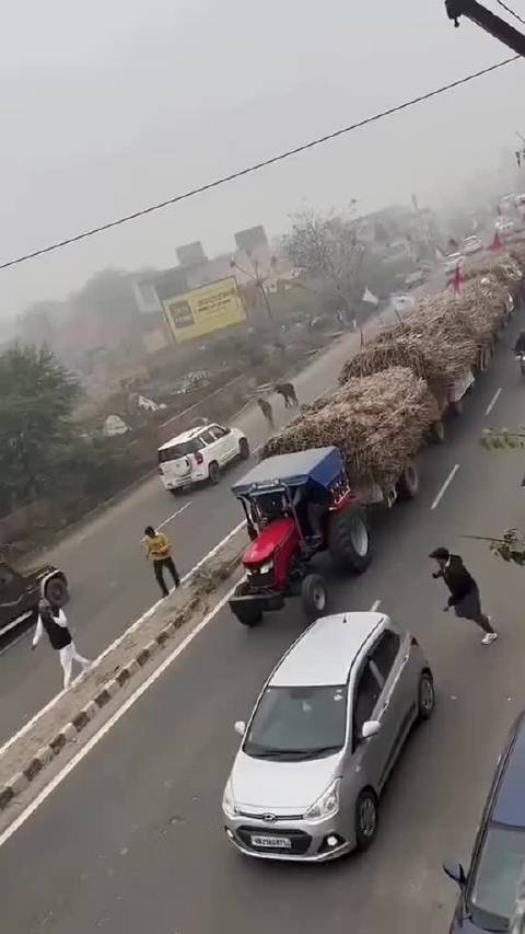 拖拉机都赶上火车了