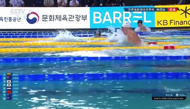 比赛回顾 2024世界泳联世界杯 覃海洋100米蛙泳银牌