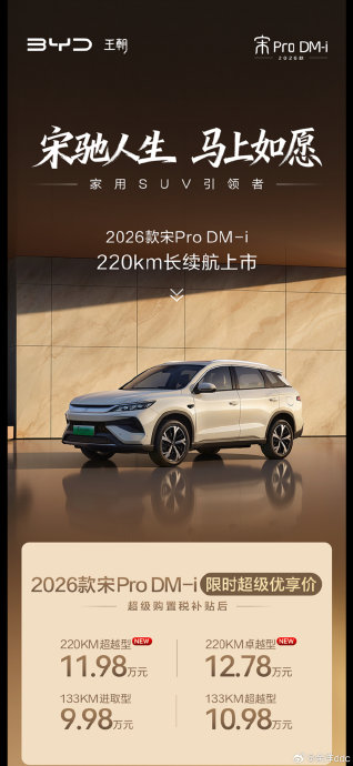 宋pro新能源落地价